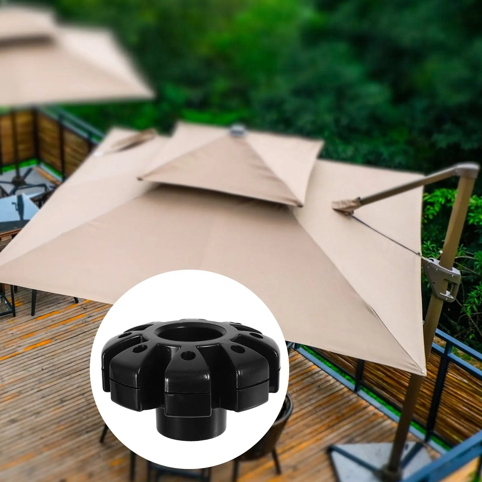 

Outdoor Umbrella Replacement Plate Compatible with Patio Beach Sun Parasols Strong Steel Design Quick Setup Steady Stability