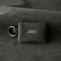 Multifunctional Alcantara Flip Leather Key Bag Zip-Up Storage Protection Against Loss For BMW M-Series Vehicles