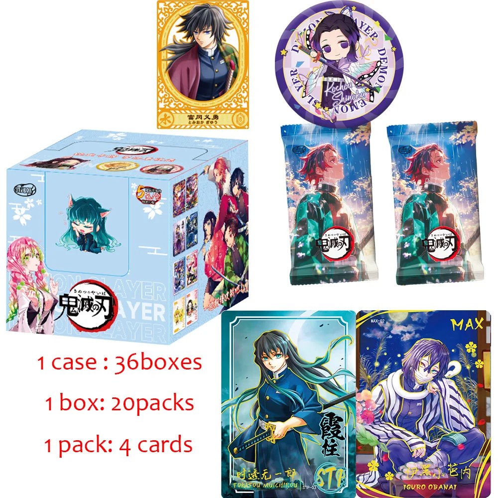 New Little shrimp Demon Slayer Cards Infinite Train Chapter Nezuko Tanjiro Character Anime Collection Cards Collectible CCG card