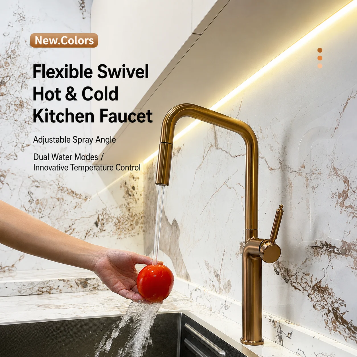 Brushed Rose Gold Kitchen Fauc - Silicone Tap Washer review and price