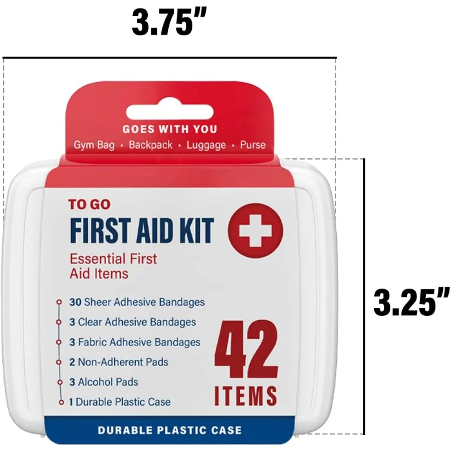 500点入り救急セット、各12個の個別ボックス入り（各ボックスに42個のアイテム入り）、車、自宅、学校、オフィス、軽傷、擦り傷などに最適