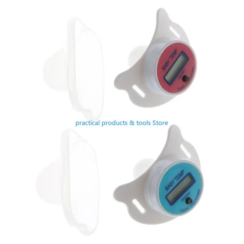 77JB رضع الطفل CLACK درجة الحرارة الرقمية Pacifier LCD Nipple Nipple Nipple Thermside