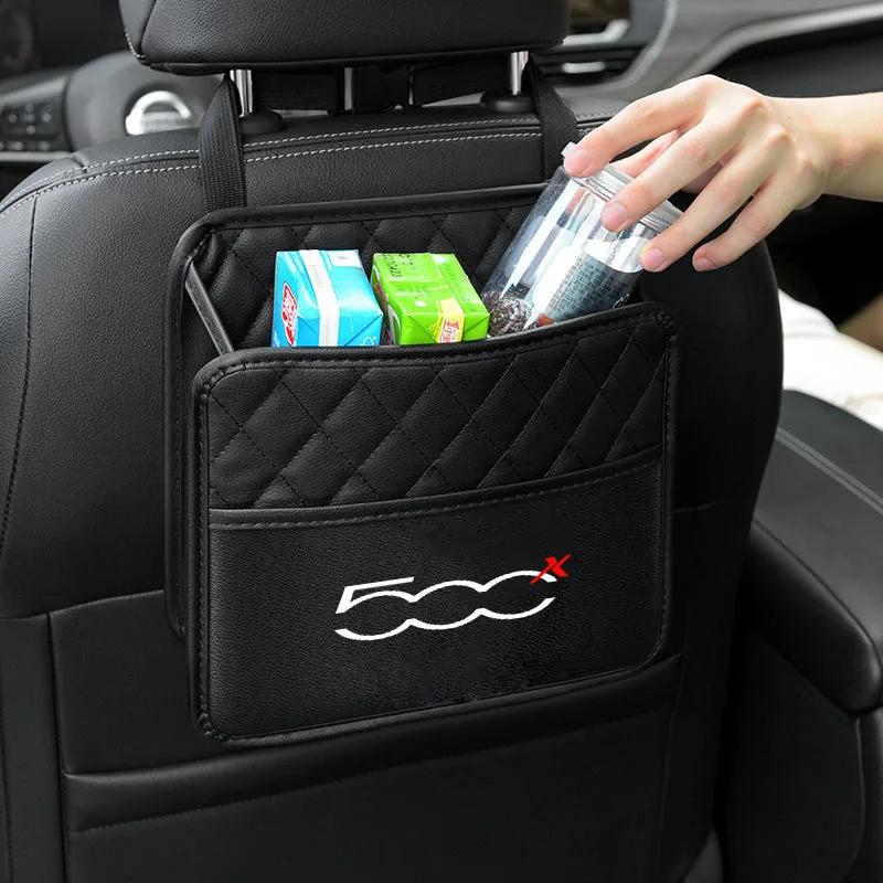 Car Backseat Large Capacity Storage Bag For FIAT 500X 500 500E 500L 500C 500S Car Accessories Protectors for Trip Kids Travel