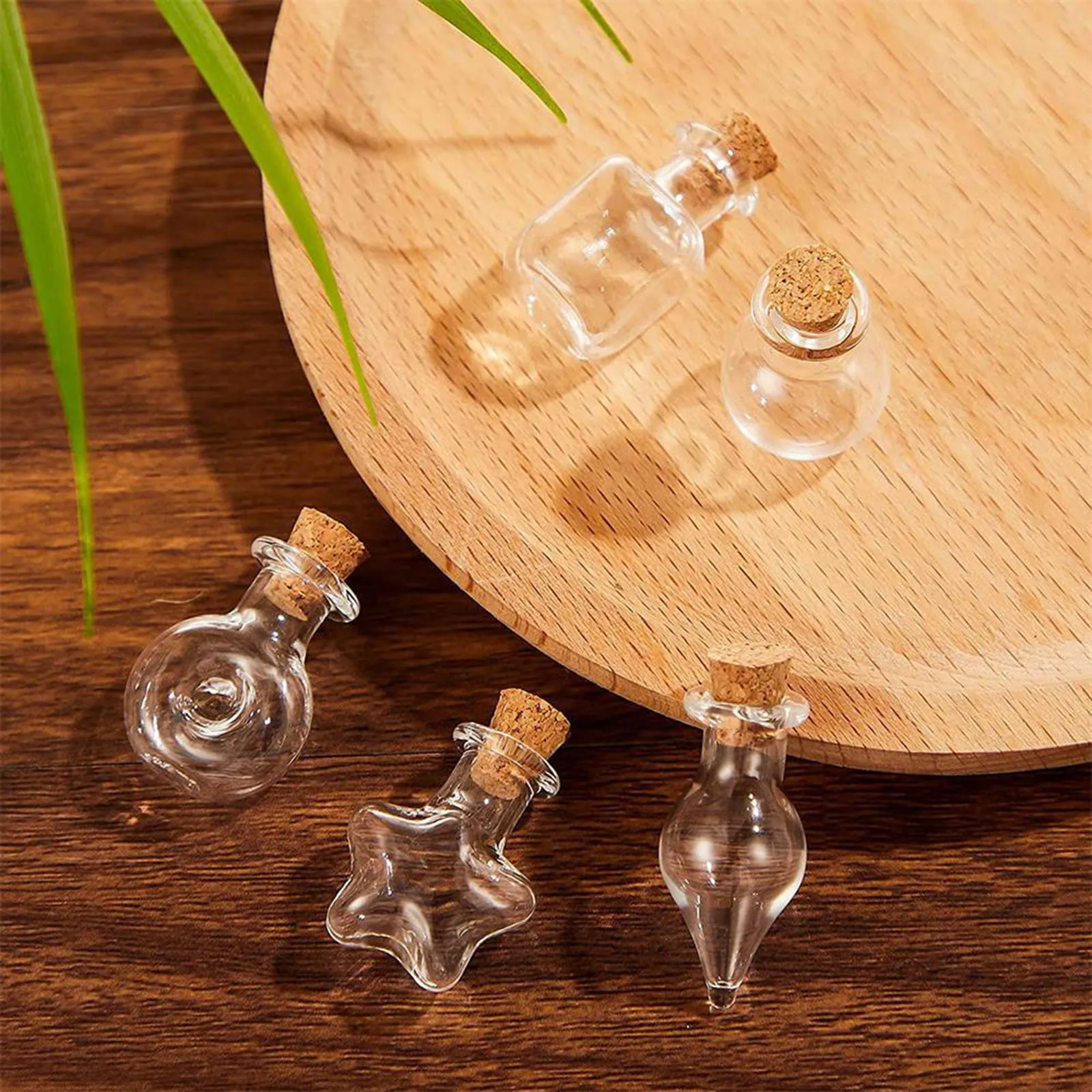 30/50 pcs Glass Bottle Transparent Miniature Globe Bubble Bottle Vial Wish Bottle For Earring Ring Necklace Transparent Clear