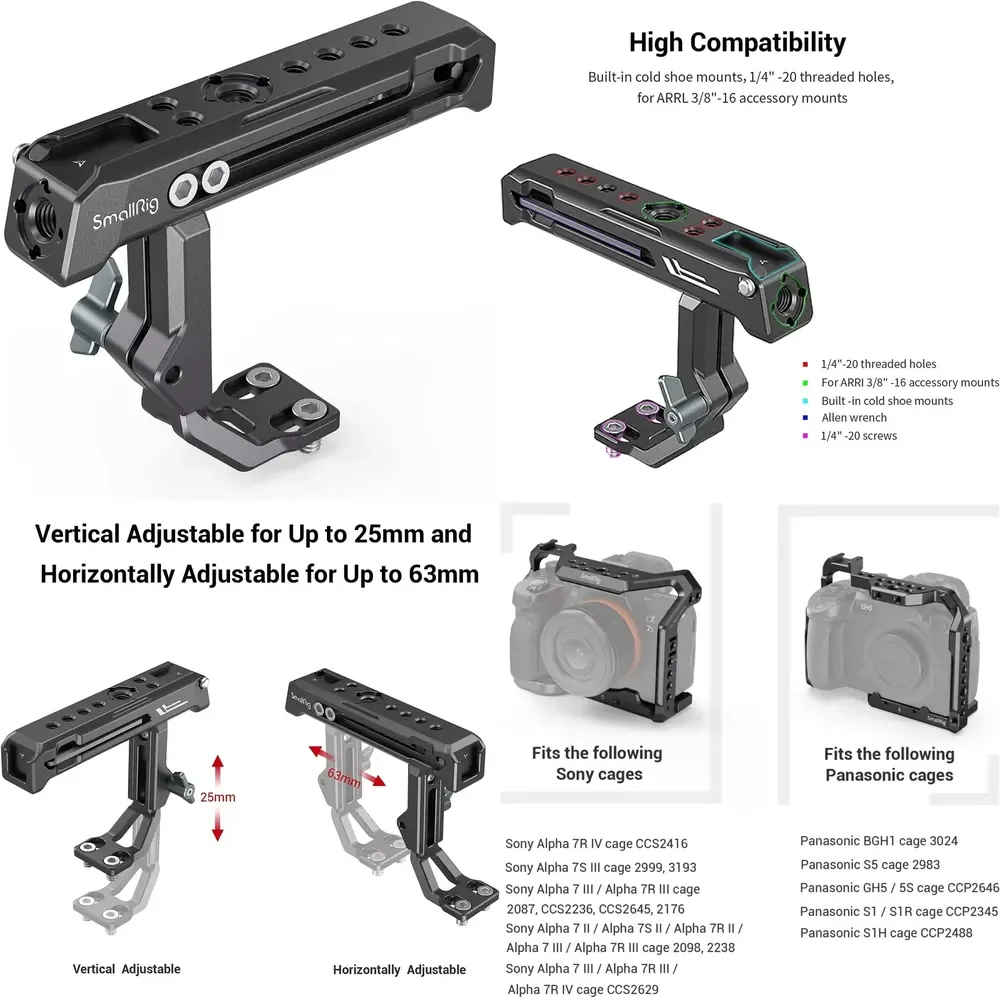 

WAP01 Smallrig Top Handle for XLR-K1m / K2m / K3m and for Panasoni Dmw-XLR1 Adapter -3082
