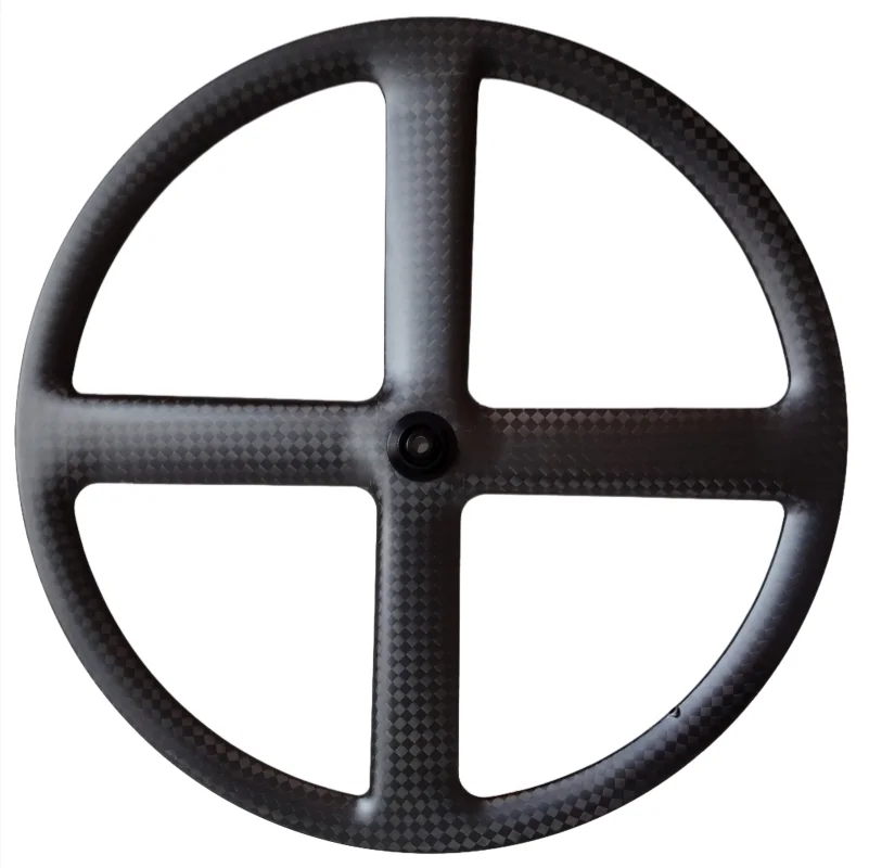 

700C Vertical 4 Spokes Carbon Fiber Bicycle Wheel 23mm Width 38mm Depth for Enhanced Riding Experience