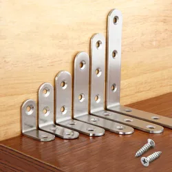 1PCS Stainless Steel 90 Degree Angle Bracket,Corner Brace Joint Bracket Fastener Furniture Cabinet Screens Wall,with Screws