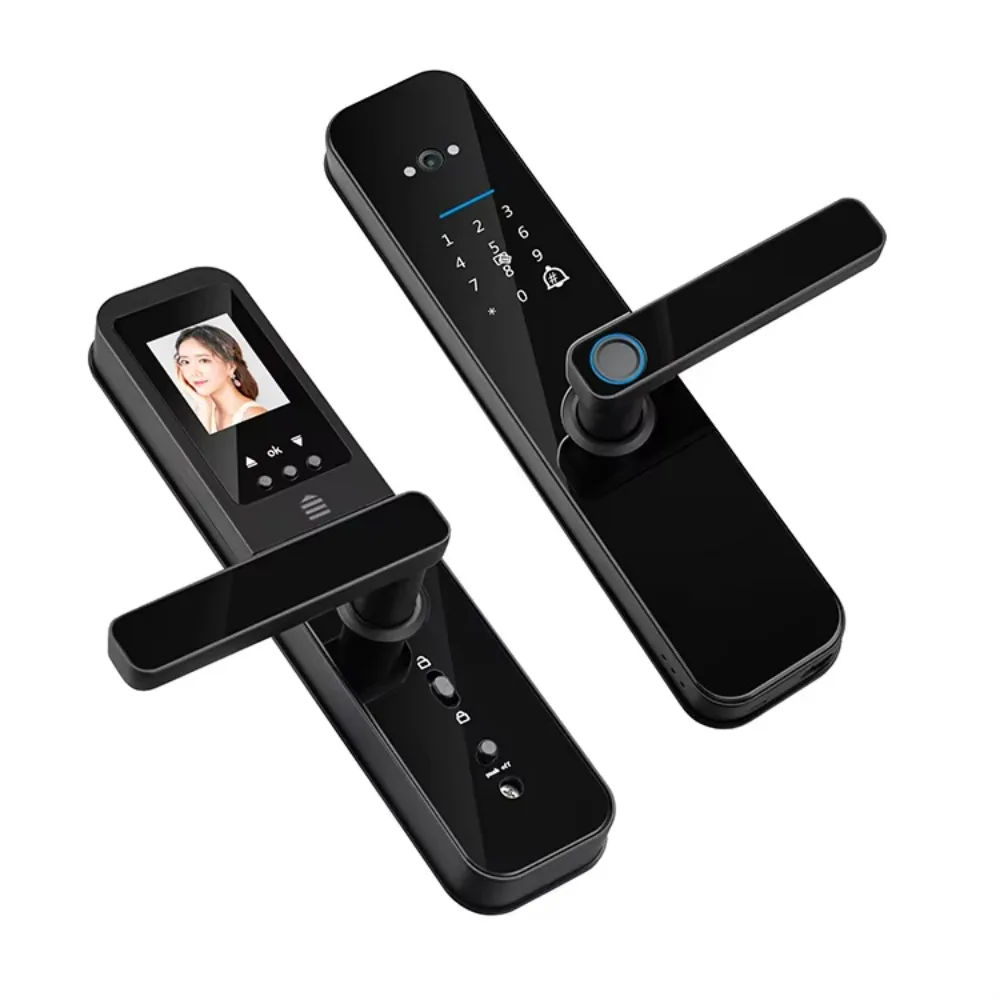 

Keyless Electric Smart Lock with Camera Outdoor Tuya Wifi Knob Security Electronic Key Door Locks Fingerprint Handle House