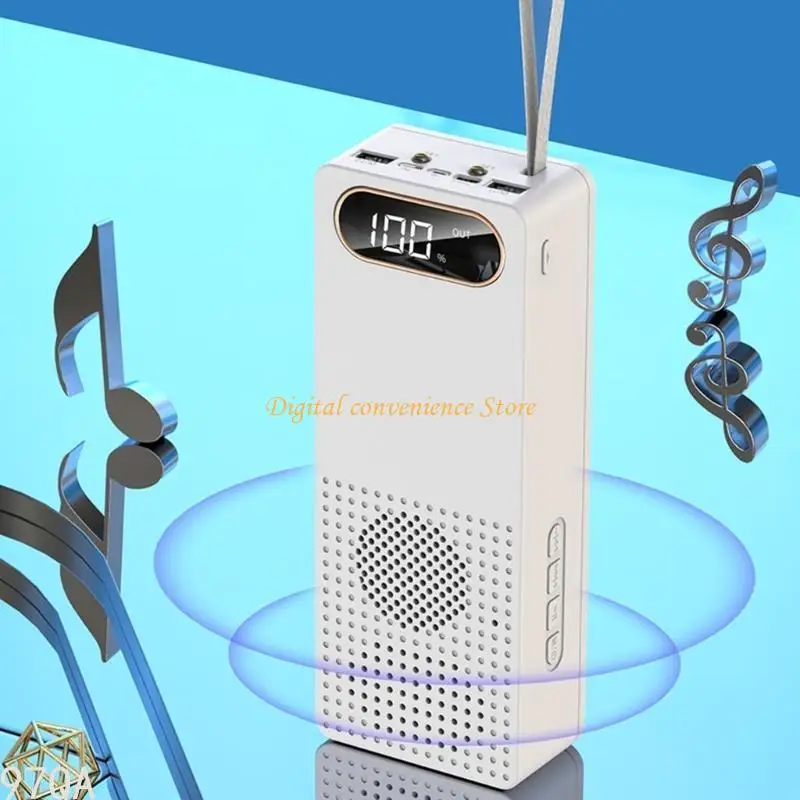 97QA 8x18650 Case Cases External Battery Box Wireless Smeker Function Diy Shells