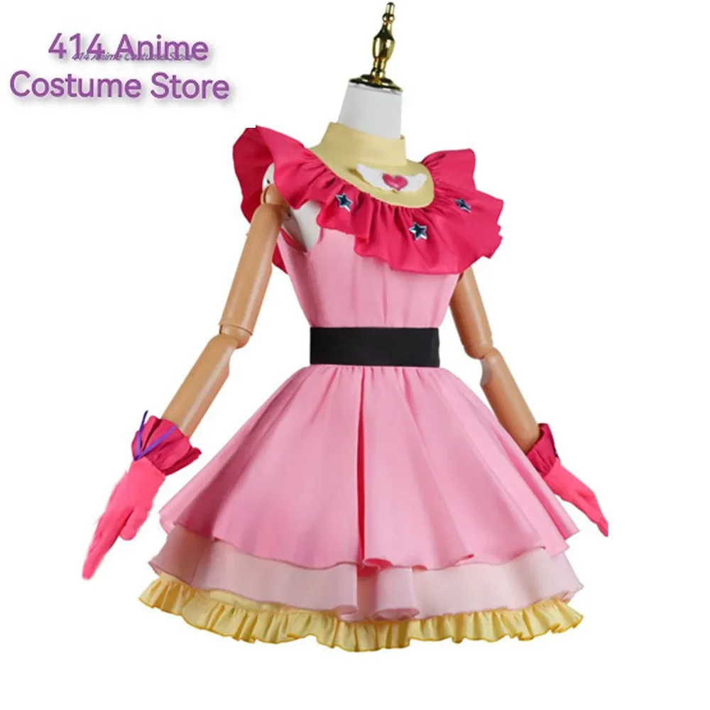 Anime OSHI NO KO Ai Hoshino Cosplay Costume Dress Lolita Skirt Pink Uniform Halloween Carnival Party Clothes