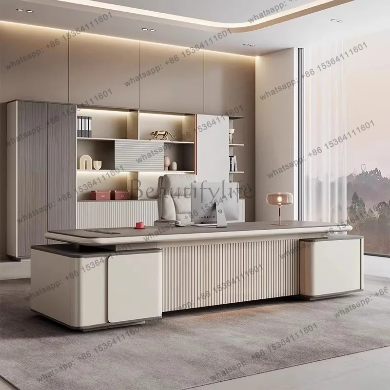 LJY Design Minimalist Office Desk Multifunctional European Computer Modern Office Desk Crafts Luxury Meuble Bureau Home Furnitur