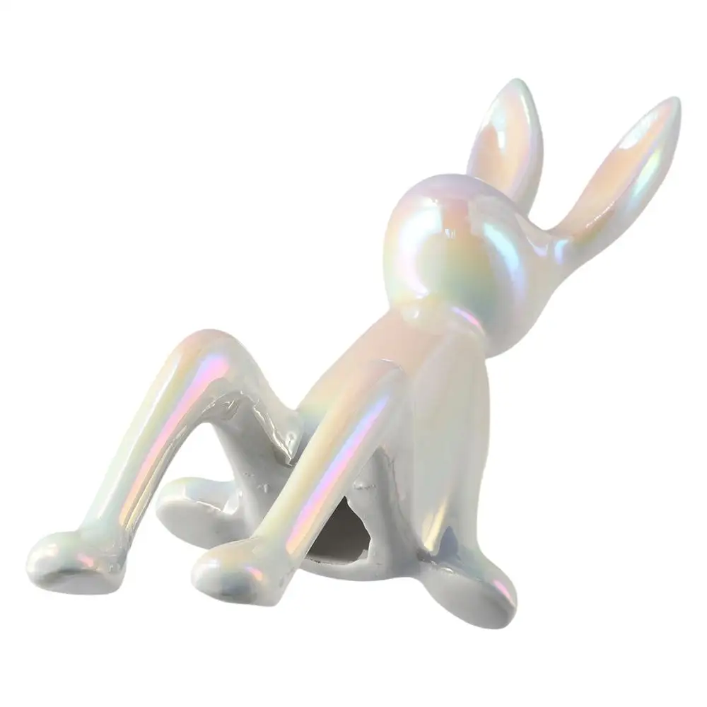 New Ceramics Rabbit Ornament Rabbit Silver/White/Gold Ceramic Ornaments Table Decoration Ornaments Home