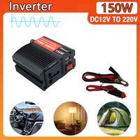 150W Portable Power Car Inverter Car Inverter Solar Inverter USB DC 12V to AC 220V Conversion USB Battery Clip Universal socket