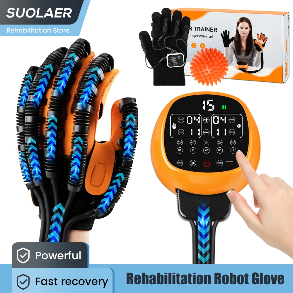 Hemiplegia Stroke Hand Finger Recovery Rehabilitation Robot Gloves Rechargeable Stroke Hand Training Function Therapy Equipment