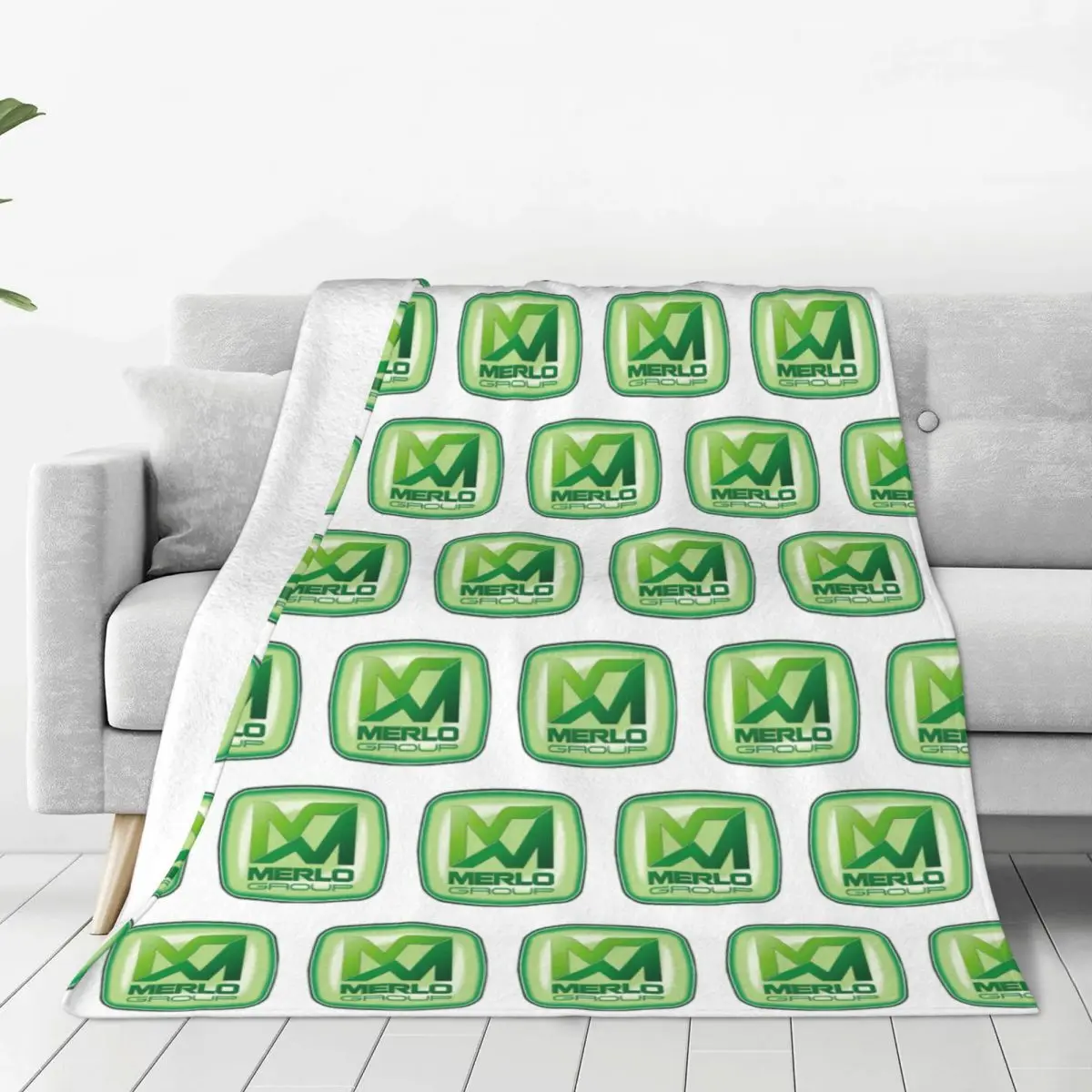 Merlo Logo Blanket Fleece Multi-function Throw Blanket Sofa Throw Blanket For Home Bedroom Travel Throws Bedspread Quilt