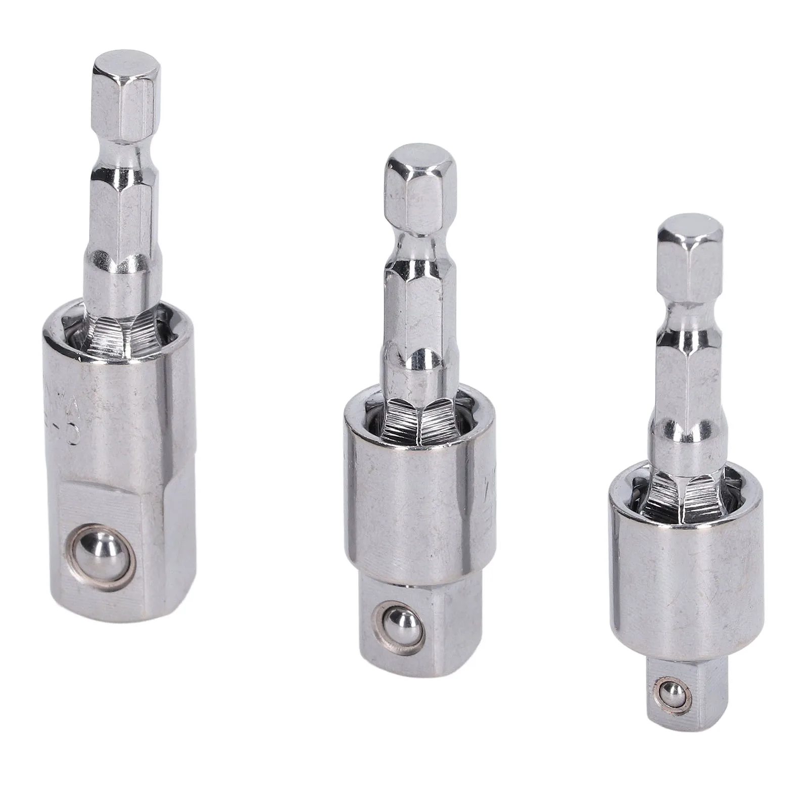 3Pcs 360 Degree Rotating Sleeve Connecting Rod Square Head Wind Batch Conversion Rod Electric Drill Tool Accessories
