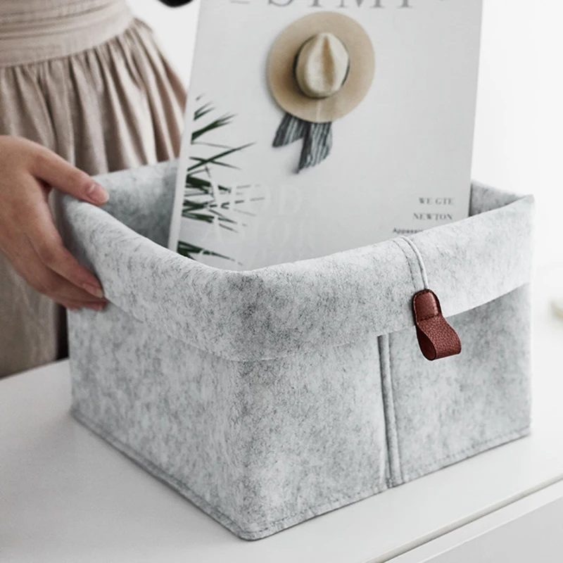 Various Clothes Felt Storage Baskets Home Bathroom Laundry Bucket Office Sundries Box Toy Storage Box Dormitory Underwear Storag