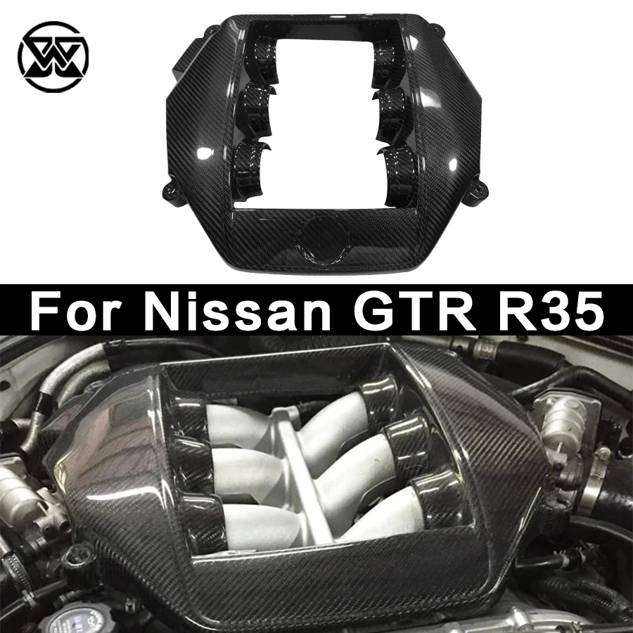 

Carbon Fiber Hood Engine Bonnet Trim For Nissan GTR R35 Car Engine Bonnet Cover Auto Parts Body Kits