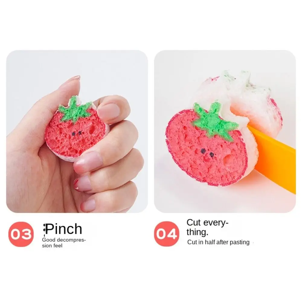 Multicolor DIY Painting Kitchen Toys Plaything Funny Design Swelling Food Toys Cartoon Kids Safe Pretend Play Playset