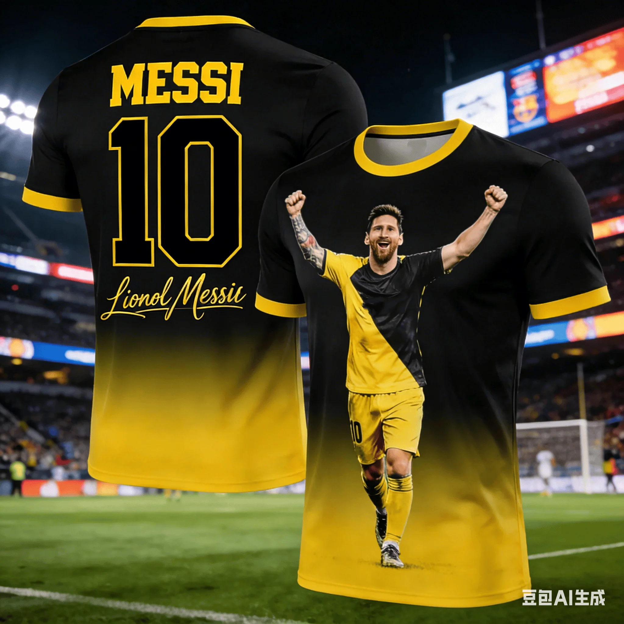 2026 Sommer Neue Kollektion #   Messi Nr.10 #   Schnell trocknendes Sport-Trainings-Fußball-T-Shirt mit kurzen Ärmeln für Herren und Damen