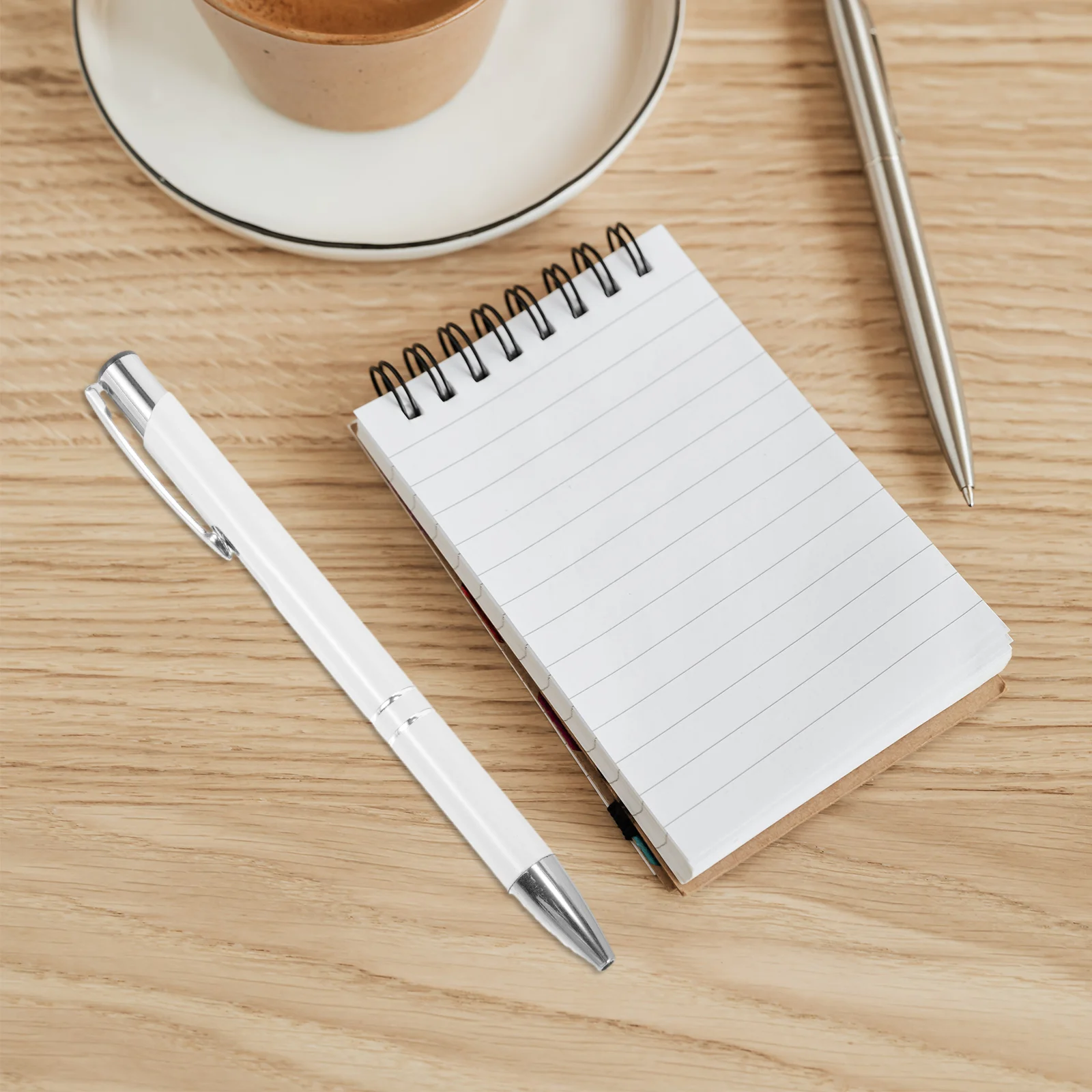 

6pcs Smooth Writing Metal Retractable Silver School Pen Student Office School Office Pen Gift Pens
