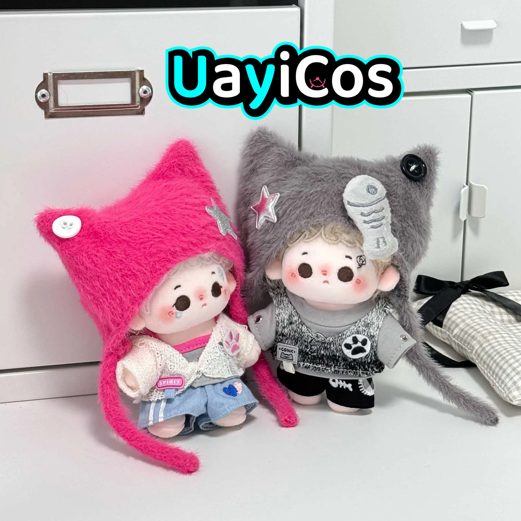 10cm 15cm 20cm Doll Clothes Hot Girl Cat Y2K Abby Style Costume Suit Stuffed Plushies Plush Doll Accessories Anime Toy For Kids