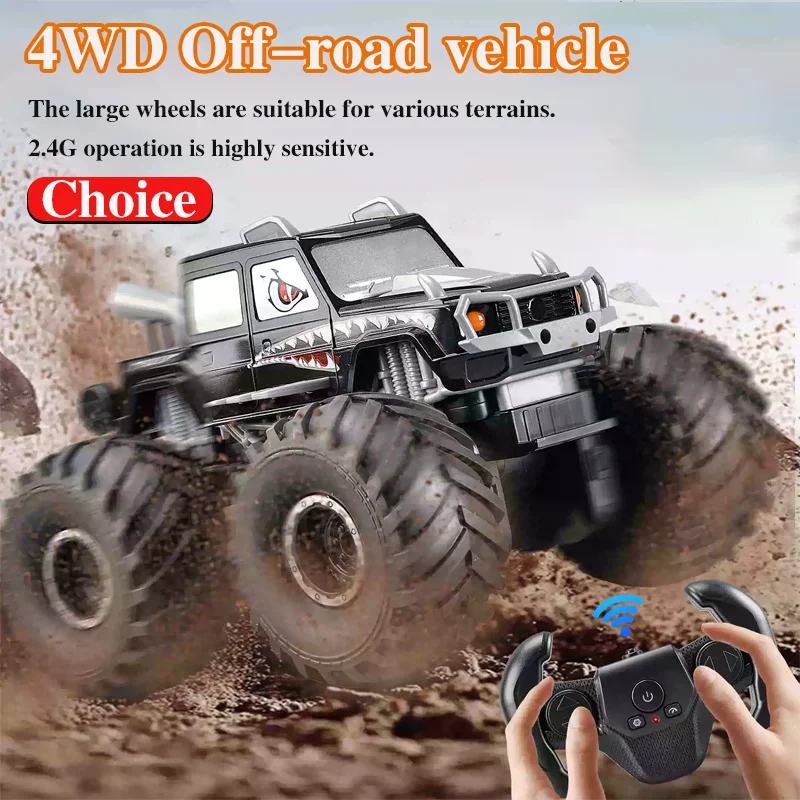 

2,4G большой грузовик Monster с дистанционным управлением, 4WD, водонепроницаемый внедорожник, вездеход-амфибия, радиоуправляемая игрушка для детей, подарки на день рождения