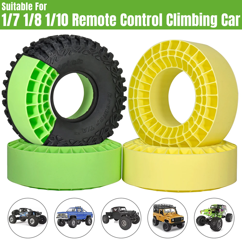 

9IMOD 4pcs Silicone Rubber Inserts 2.2" Tires Super Soft Wheel Tires 123*45MM For 1/7 1/8 1/10 Remote Control Climbing Car