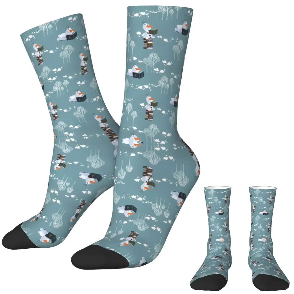 Frozen Olaf Collages Calcetines Medias de invierno Elegantes Unisex Hombres Calcetines suaves Gráfico Correr Deportes Calcetines antideslizantes