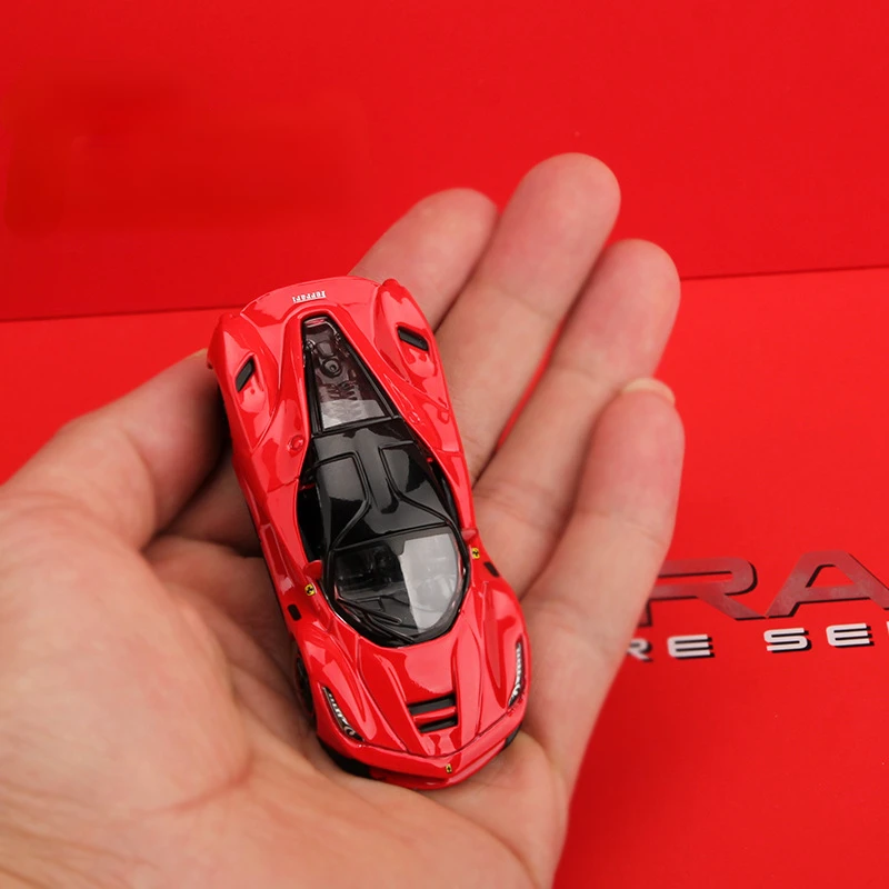 Bburago Ferrari asli mainan simulasi 1:64 mobil Aloi Model SF90 SP1 Lafa mainan Die-cast logam hadiah anak laki-laki