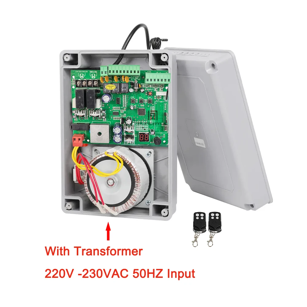 DC 24V Control Board PCB Panel For Double Arm Swing Gate Opener – Includes 2 Remotes, IR Sensors, & Warning Lamp