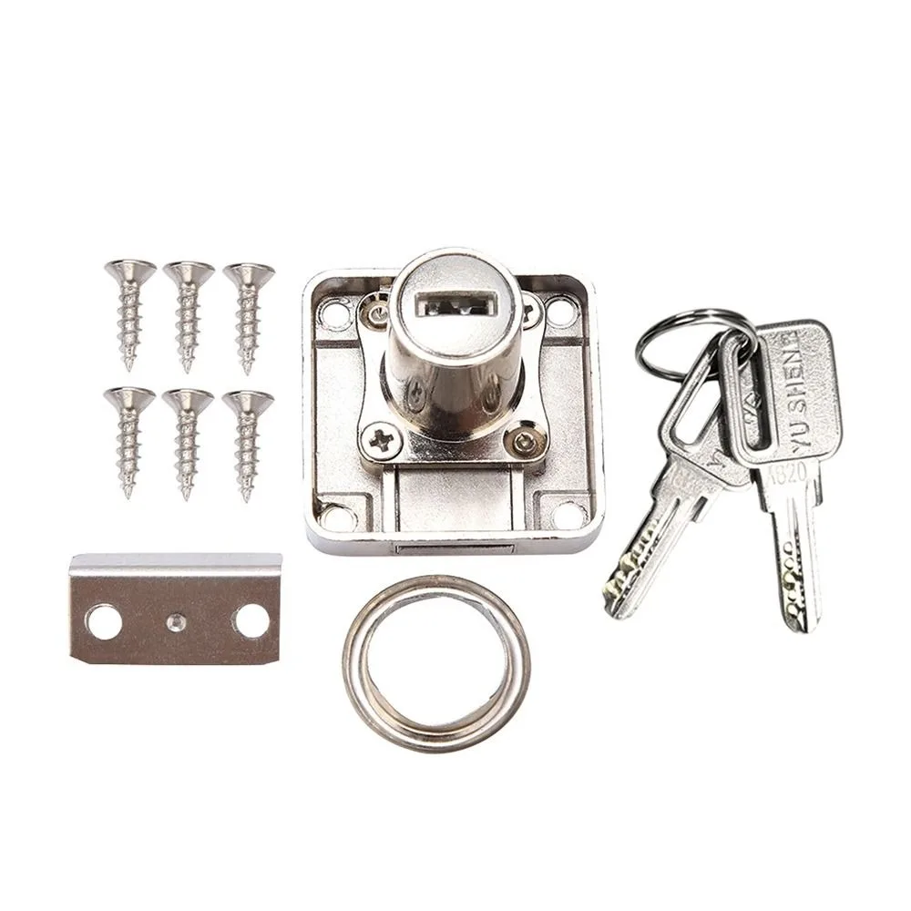 Durable Zinc Alloy Furniture Drawer Lock Security Reusable Cabinet Door Lock Deadbolt Cabinet Loc Office