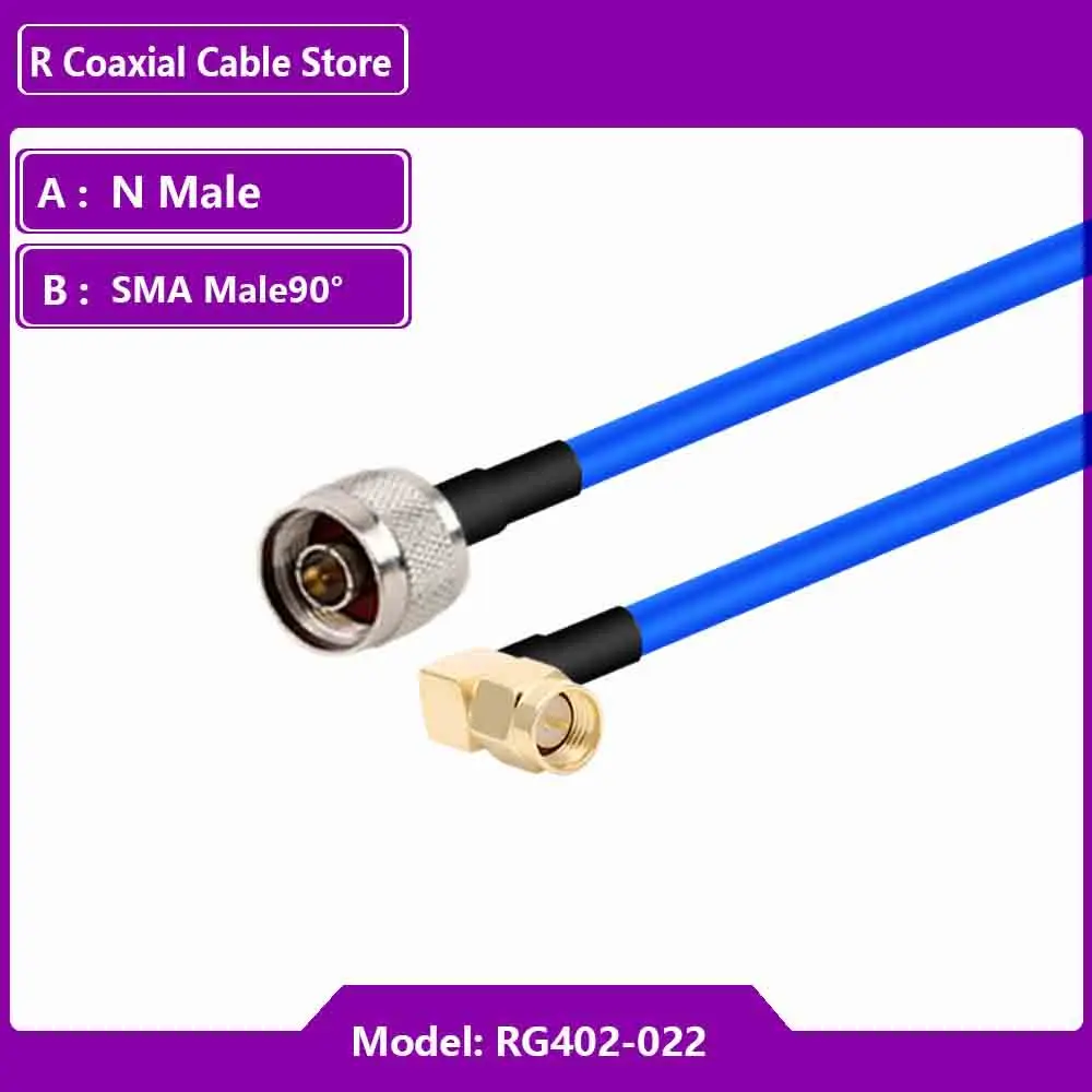 Kabel Adapter RF typu RG 402 wpół elastyczny kabel typu N męski/żeński do SMA 50 omów RF koncentryczny przedłużacz z Pigtail