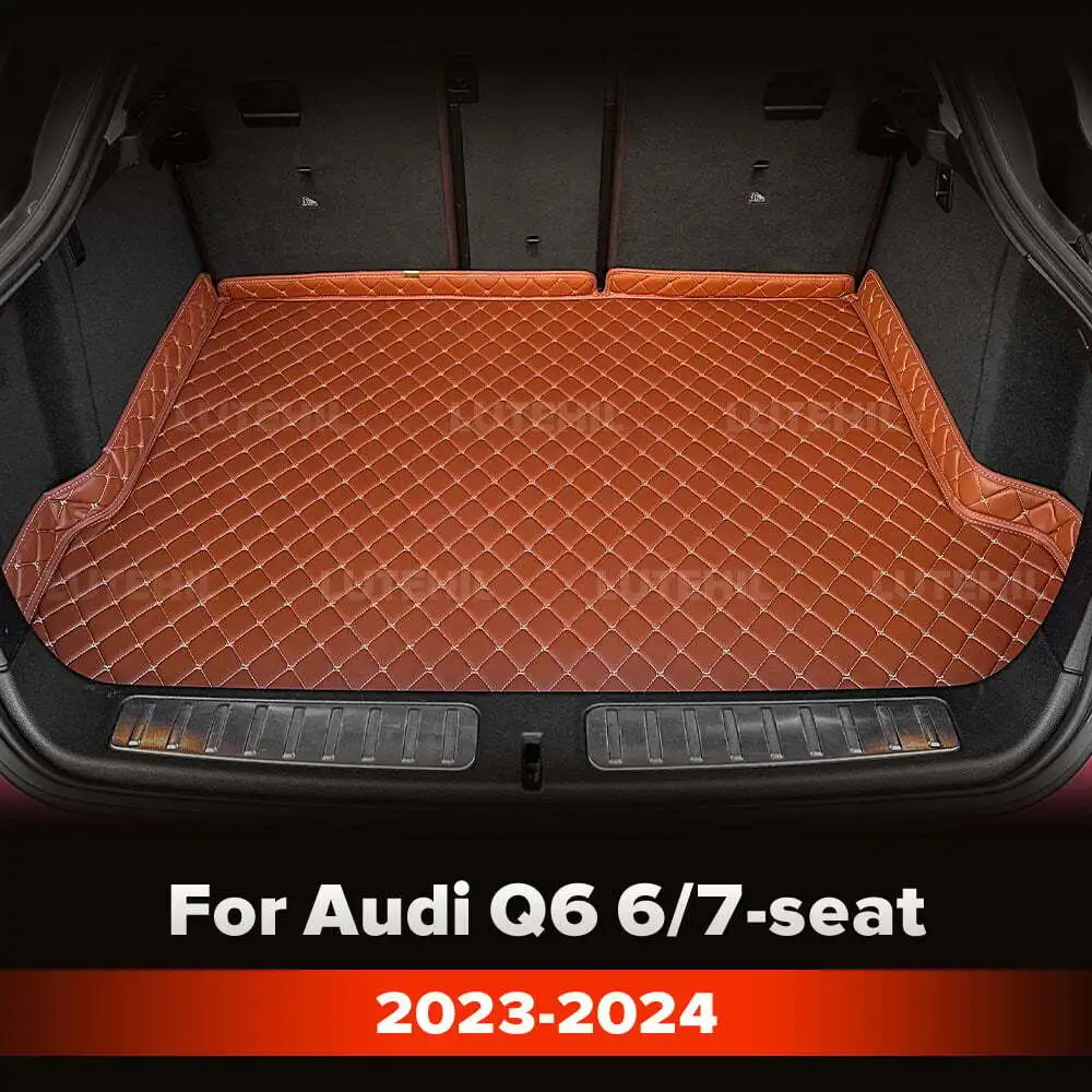 

Для Audi Q6 6/7-seat 2023-2024 индивидуальный коврик в багажник автомобиля, антигрязная накладка, защитный коврик, грузовая подкладка, авто аксессуары для интерьера