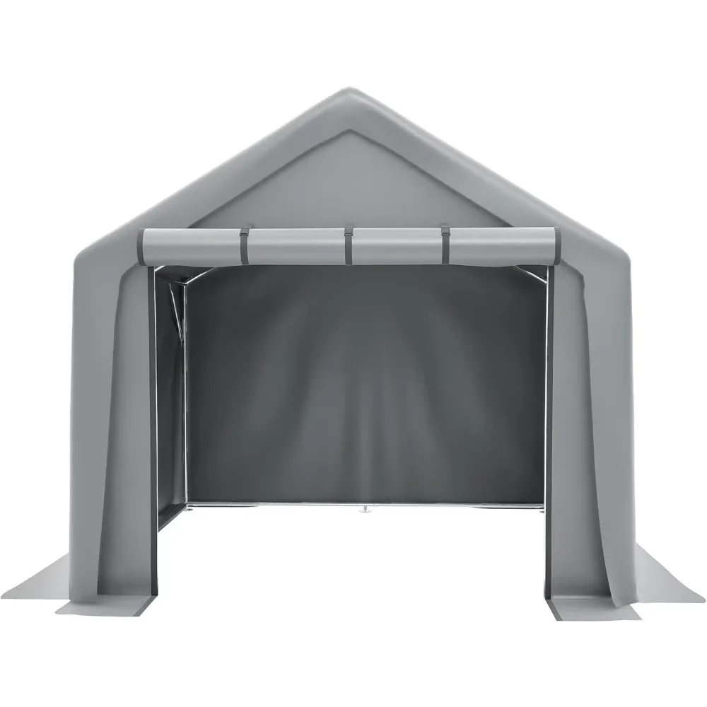 

Carport,8x8ft Heavy Carport Portable Garage,Spacious Protective Outdoor Activities Shed Storage Space for Gardening Tools, Large