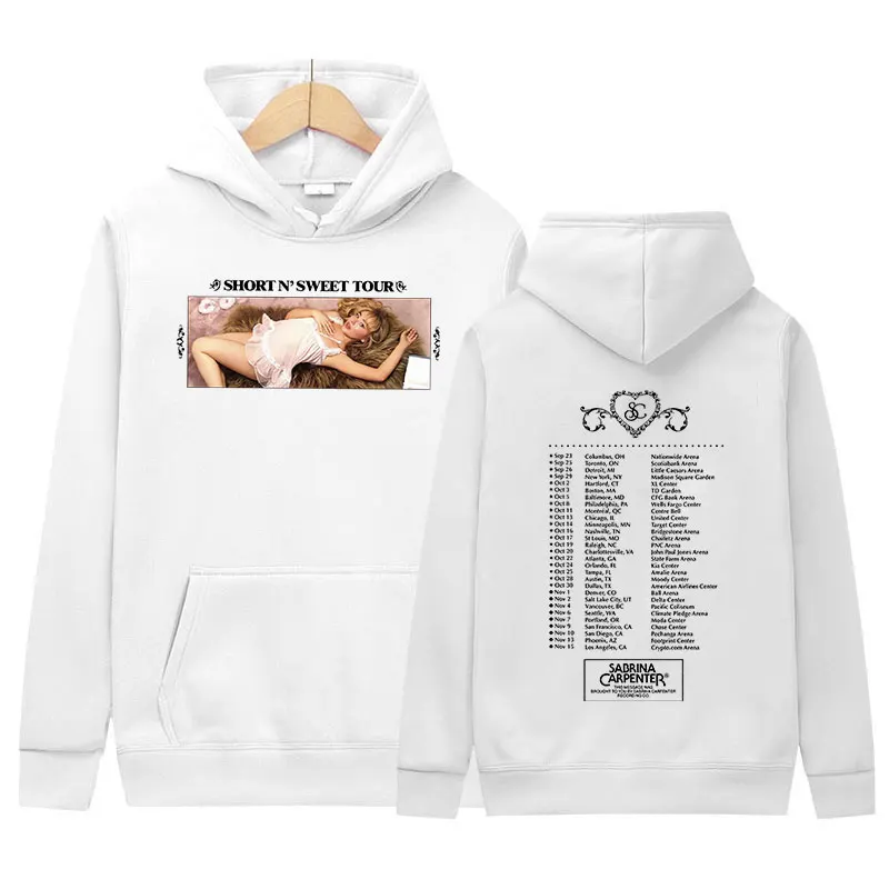 Sabrina Carpenter - Short 'N Sweet 2024 Tour Hoody Men Women Retro Aesthetic High Quality Oversized Sweatshirt Fleece Streetwear