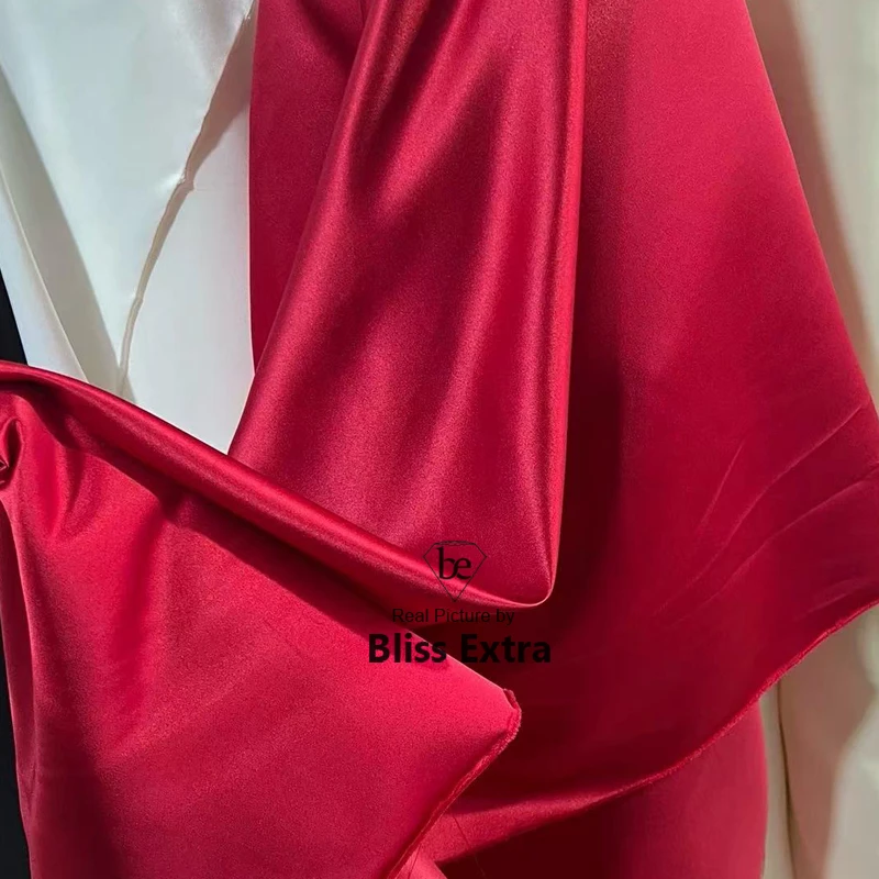 Glossy Satin for Wedding Dress Evening Gown Thick Satin Fabric for DIY Sewing Party Decoration Material