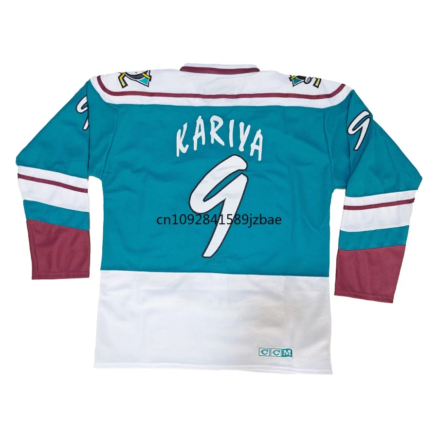 Paul Kariya Jersey Mighty Ducks Hockey Jerseys 8 Teemu Selanne Jersey 96 Charlie Conway Jersey New Style Sweater Us Mens M-3XL