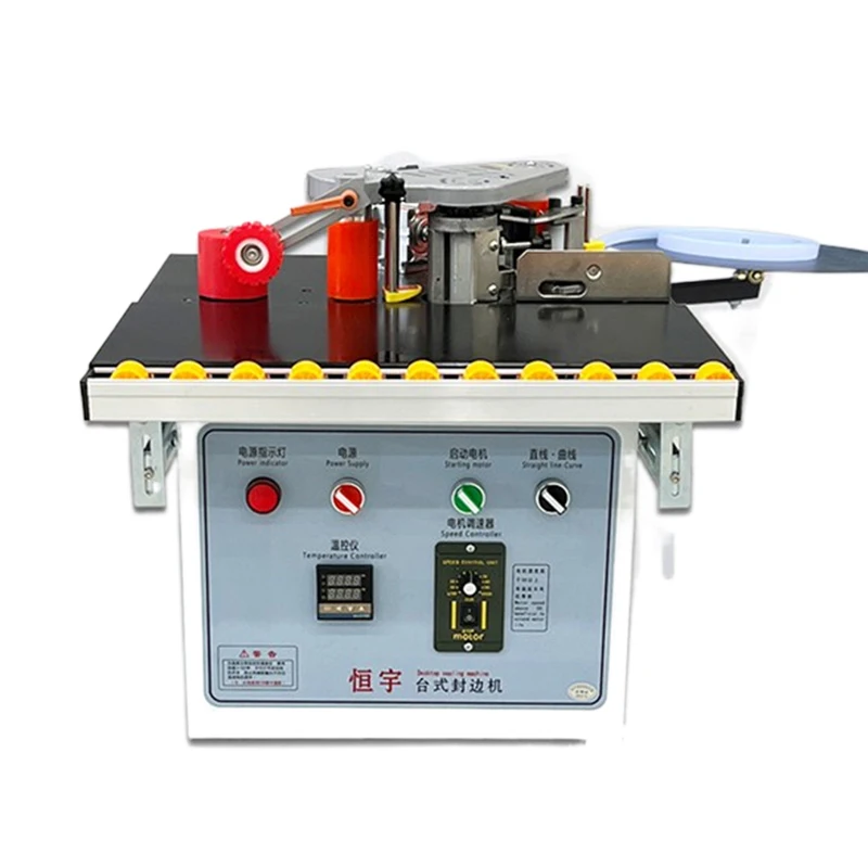 Small Portable Household Woodworking Edge Banding Machine Double-Sided Adhesive Coating Automatic Belt Breaking Edge Banding Ma