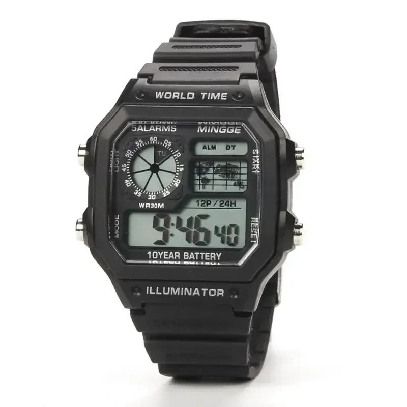 Reloj Digital militar para hombre, cronógrafo luminoso, resistente al agua, ultrafino, electrónico