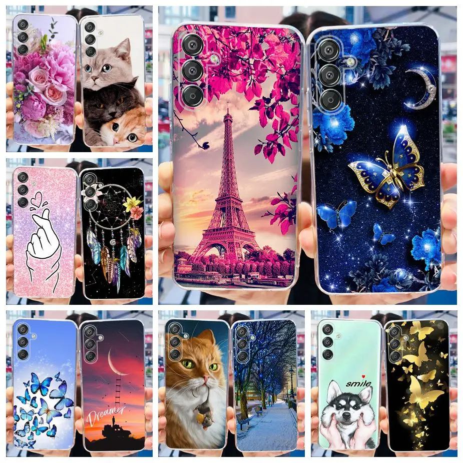 For Samsung Galaxy A15 5G Case SM-A156B Luxury Painted Cover Clear Silicone Phone Case For Samsung A15 A 15 GalaxyA15 Soft Shell