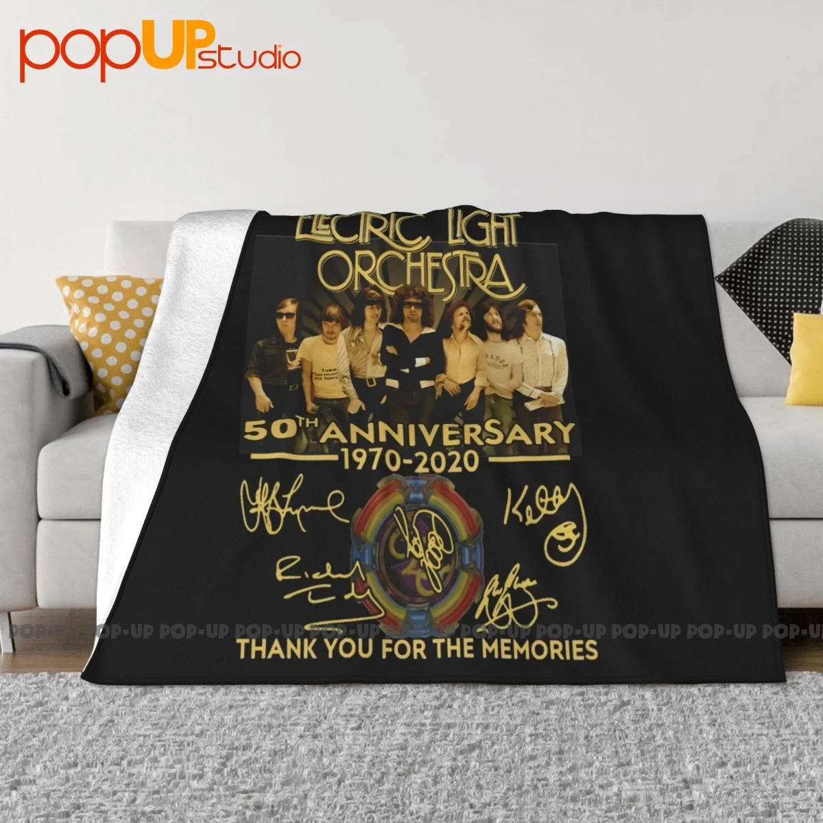 Electric Light Orchestra Elo 50Th Anniversary 1970 2020 Blanket Winter Sofa Bed For Sofa Bedroom