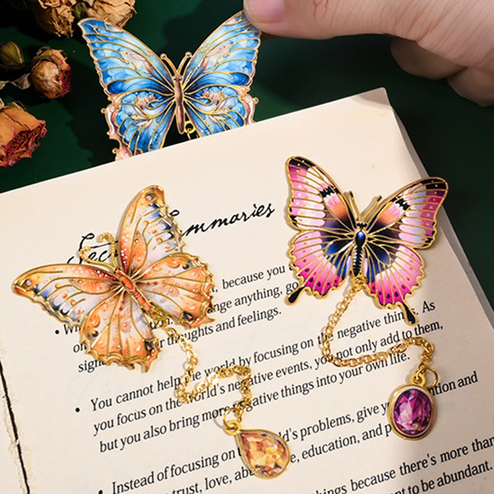 1 قطعة الإشارات المرجعية قلادة الساحرة فراشة معدنية المرجعية رائعة القرطاسية الهدايا قراءة كتاب علامة كتاب علامة قراءة الوصول