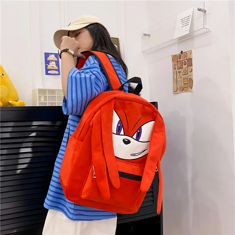 حقيبة مدرسية جديدة ذات سعة كبيرة للطلاب حقيبة ظهر سونيك كيد القنفذ حقيبة ظهر كرتونية للزوجين #3