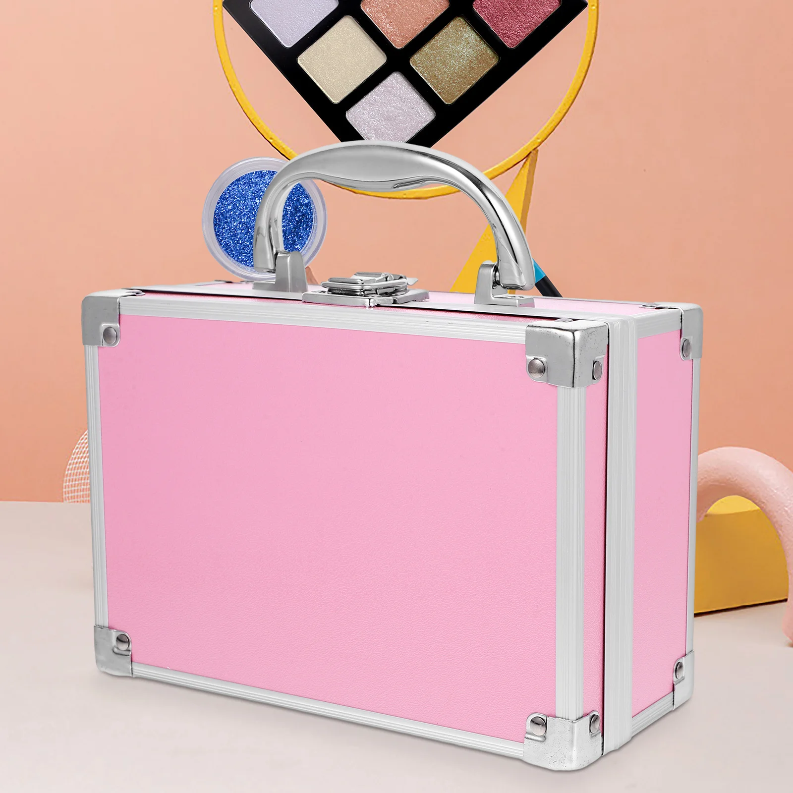 

Aluminum Alloy Case Large Capacity Makeup Organizer Box Portable Travel Storage For Women Nail Supplies