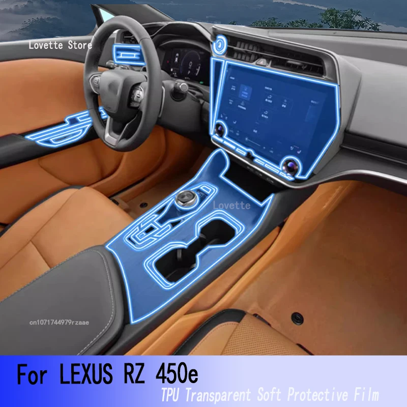 

For LEXUS RZ 450e 2022-2023 Car GPS Navigation Instrument Protective LCD TPU Screen Protector Anti-Scratch Film Fitting PPF