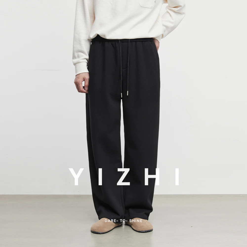 

Men's Fashion Loose Casual Sweatpants 2025 Autumn New American Retro Solid Color Straight Pants Men's Casual Sports Pants