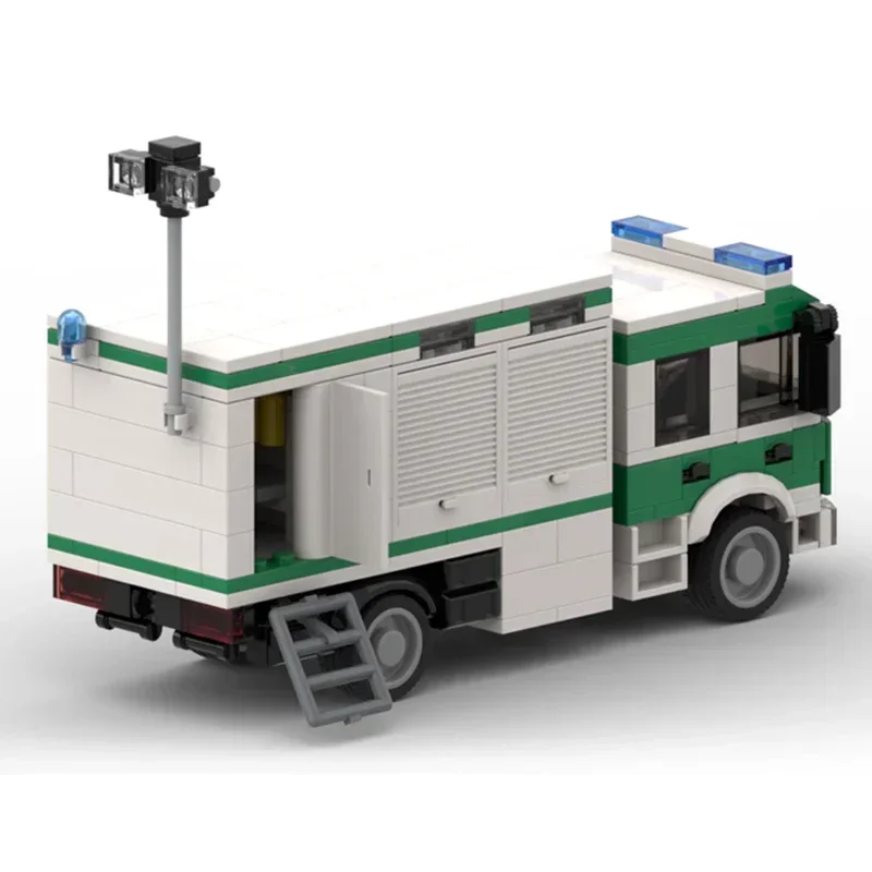 City Car Model Moc Building Bricks Water Rescue Equipment Vehicle Technology Modular Blocks Gift Christmas Toy DIY Sets Assembly