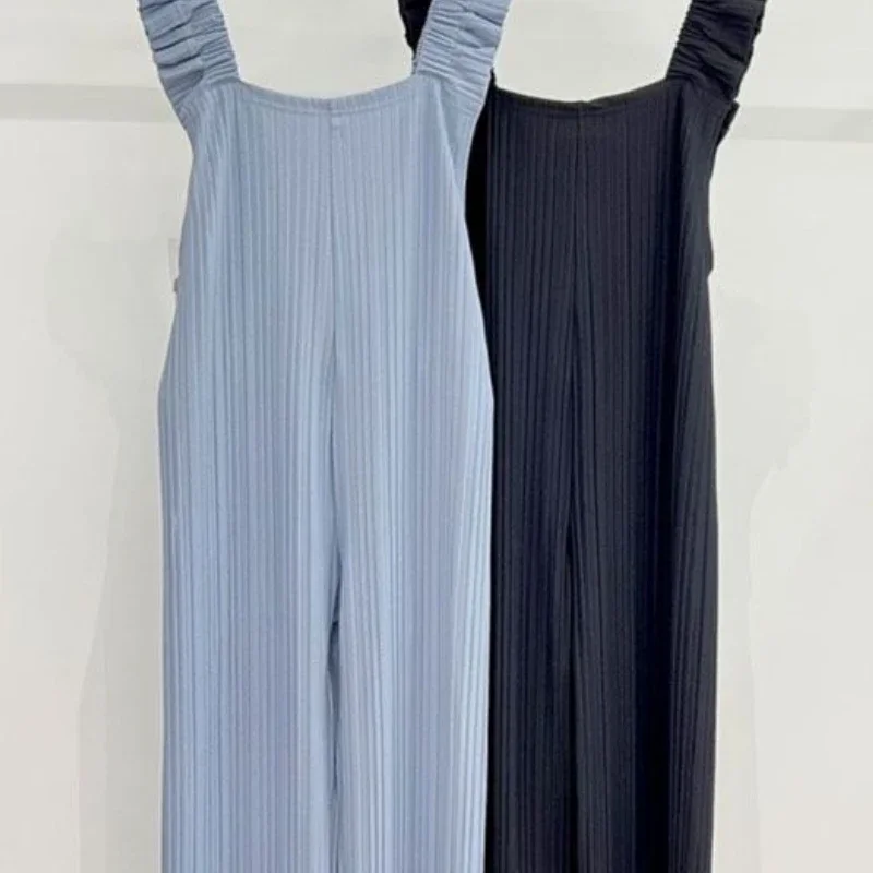 Bộ Đồ Bay Jumpsuits Nữ Thoáng Khí Thoải Mái Rời Tất Cả-Phù Hợp Với Phong Cách Hàn Quốc Giải Trí Xếp Ly Nữ Dễ Thương Chắc Chắn Mùa Hè Hàng Ngày Co Giãn Mới