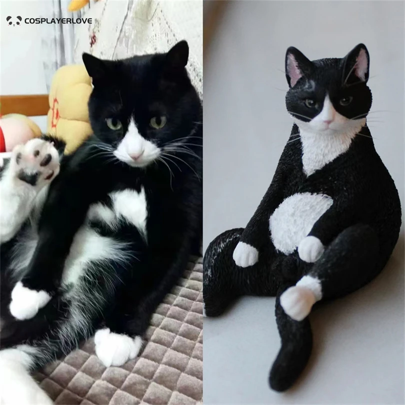 Personalización de fotos DIY, accesorios de utilería hechos a mano para gatos y mascotas, estatua de yeso, conmemoración personalizada